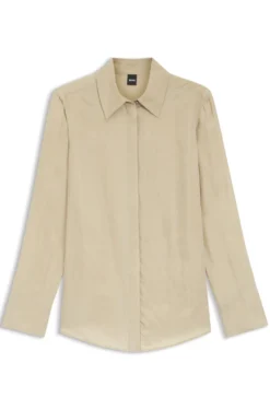Regular-fit blouse with concealed closure