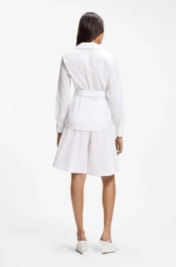Regular-fit blouse with wrap front
