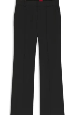 Regular-fit bootcut trousers in stretch fabric