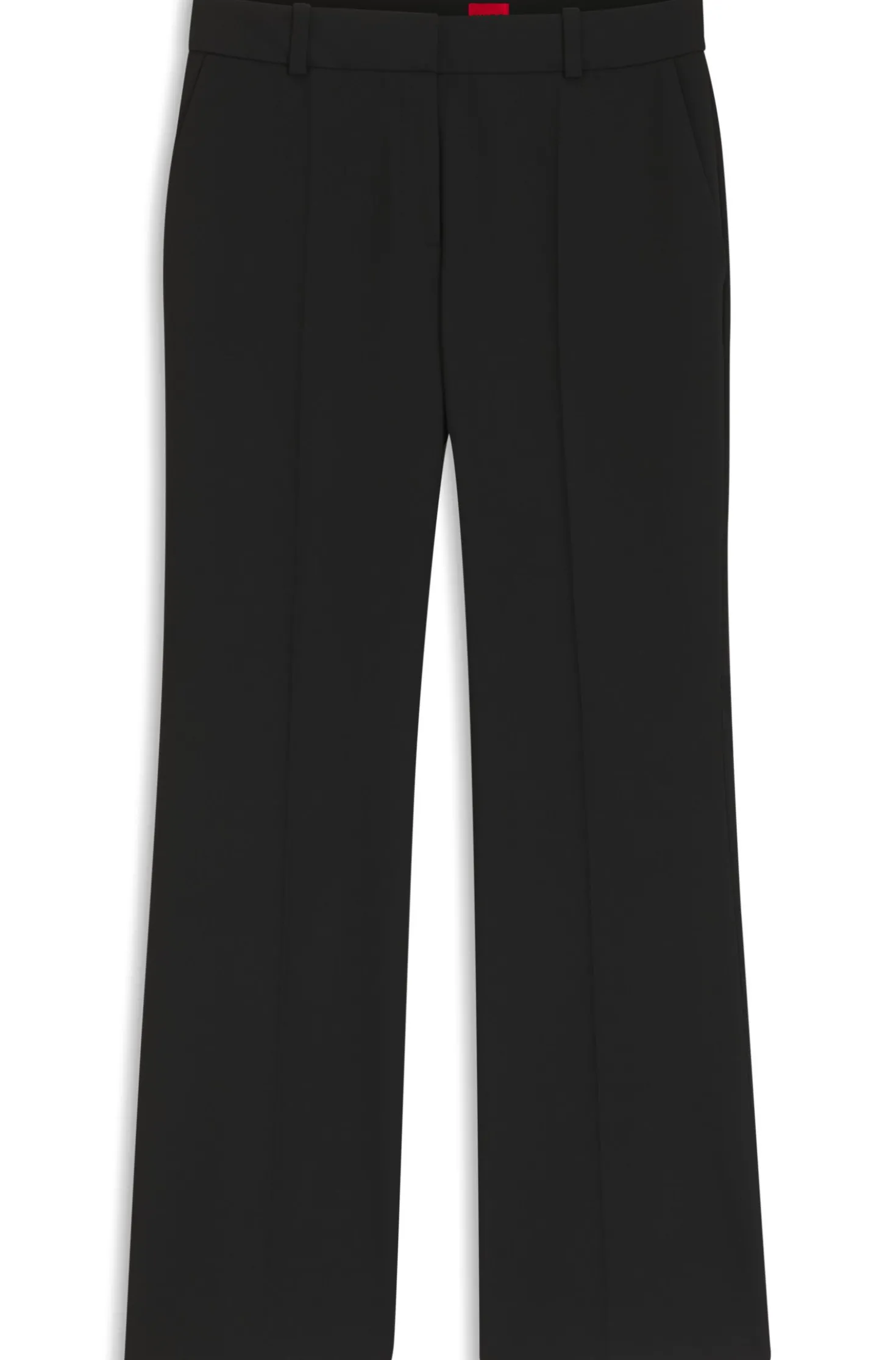 Regular-fit bootcut trousers in stretch fabric