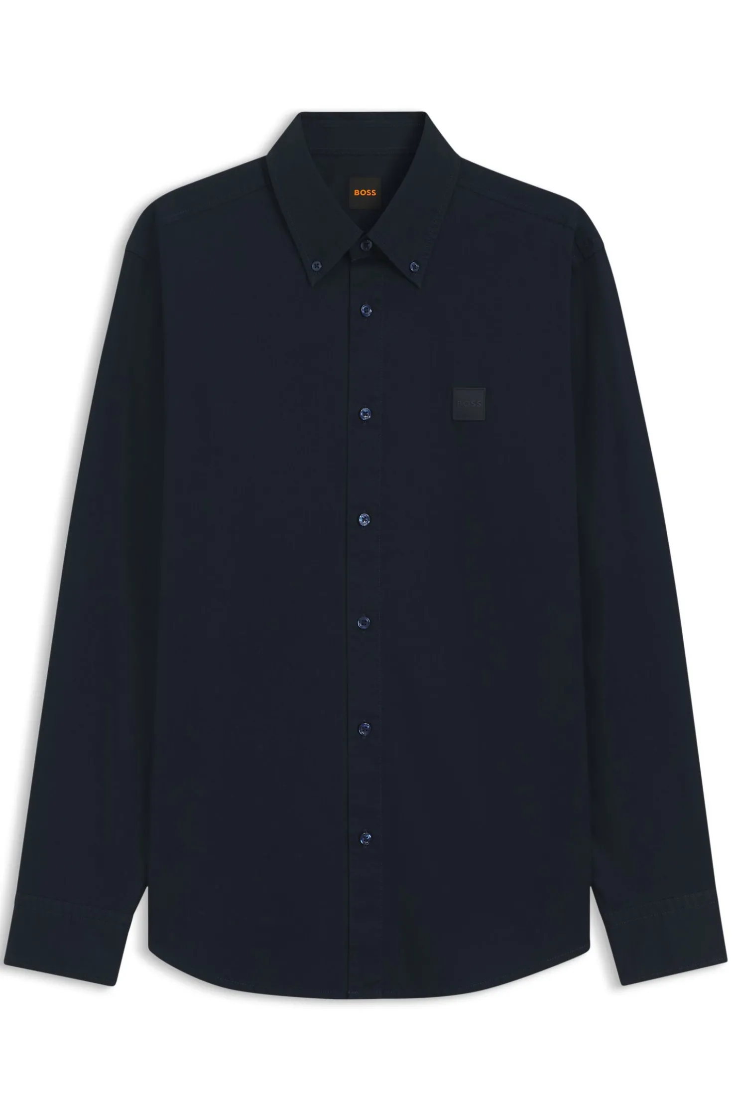 Regular-fit button-down shirt in cotton twill