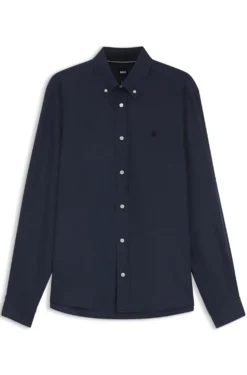 Regular-fit button-down shirt in linen