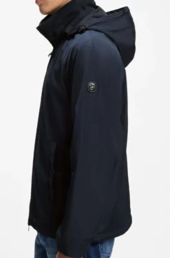 Regular-fit hooded jacket with water-repellent finish