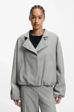 Regular-fit jacket in stretch sharkskin