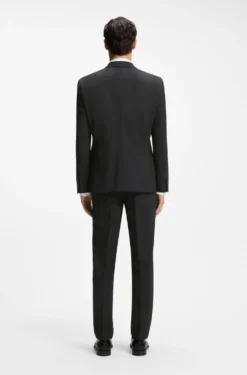 Regular-fit jacket in stretch wool
