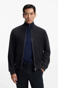 Regular-fit jacket in suede