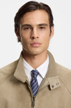 Regular-fit jacket in suede