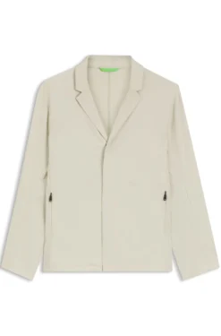 Regular-fit jacket in water-repellent stretch fabric