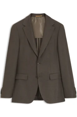 Regular-fit jacket in wool, linen, silk and cashmere