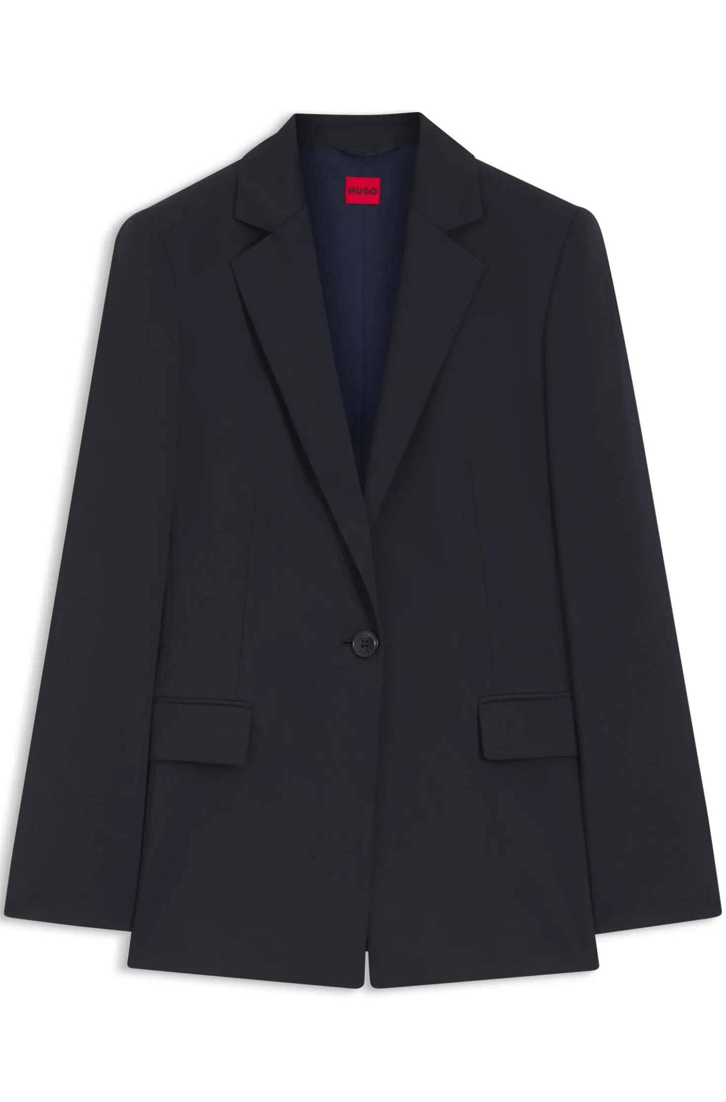 Regular-fit jacket with notch lapels