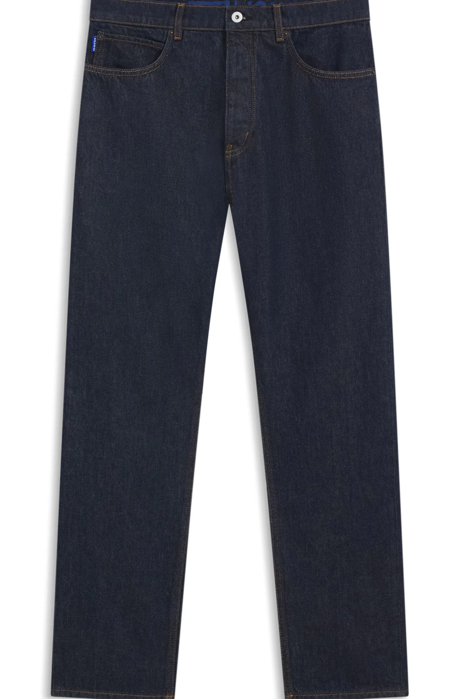 Regular-fit jeans in dark-blue denim