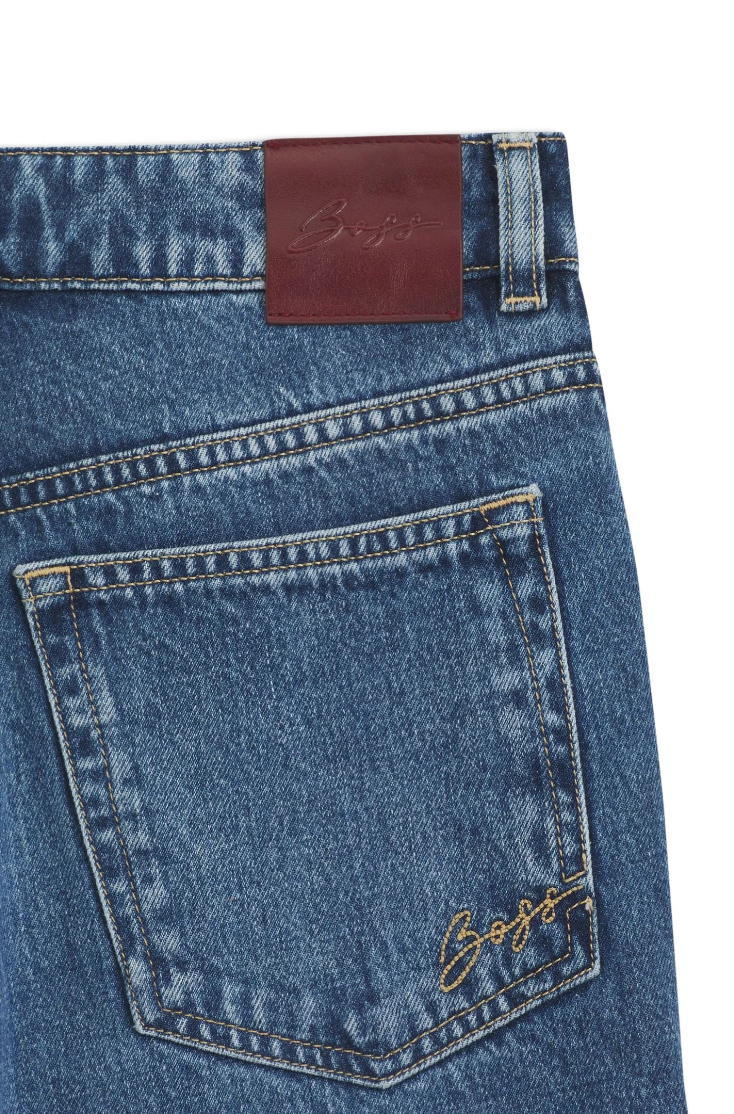 Regular-fit jeans in mid-dark peachy-soft denim