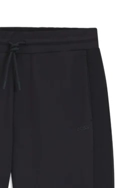 Regular-fit jersey trousers with jacquard tape
