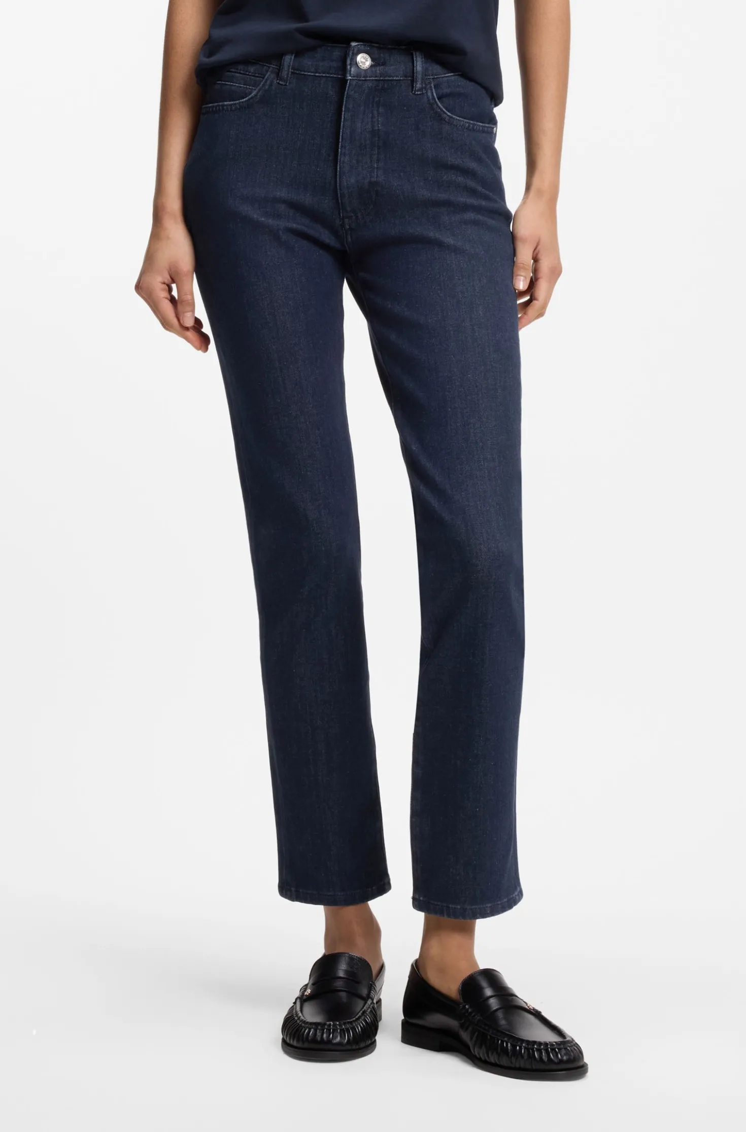 Regular-fit kick flare jeans in stretch denim
