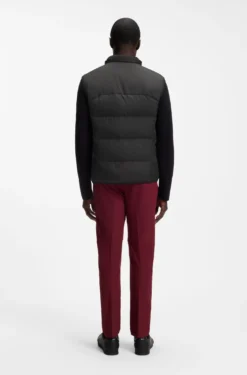 Regular-fit padded gilet with zipped pockets