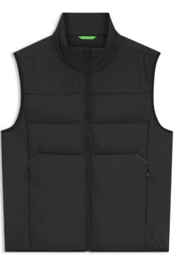 Regular-fit padded gilet with zipped pockets