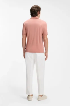 Regular-fit polo shirt in a wool blend