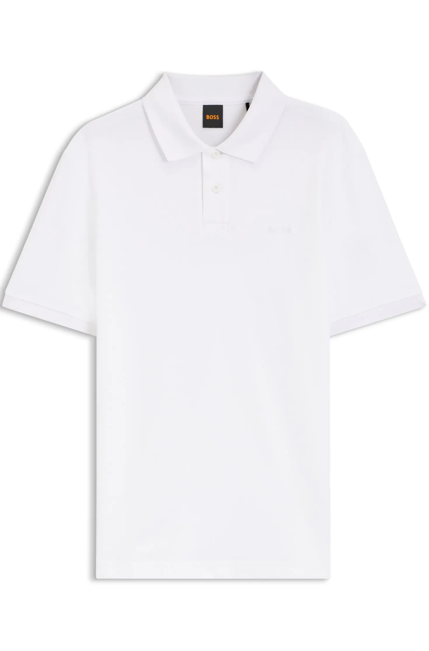 Regular-fit polo shirt in honeycomb-structured cotton piqué