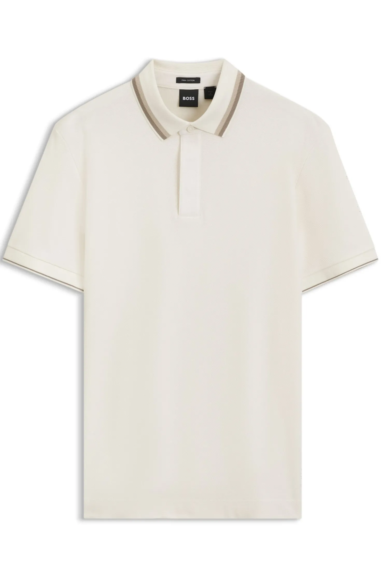 Regular-fit polo shirt in structured cotton piqué