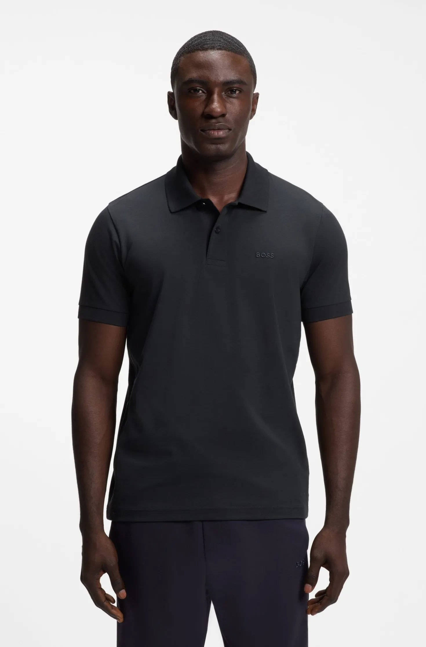 Regular-fit polo with embroidered logo