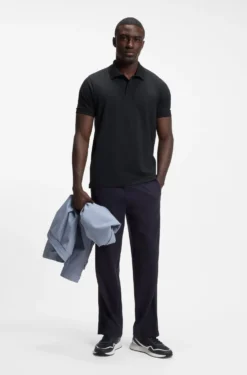 Regular-fit polo with embroidered logo