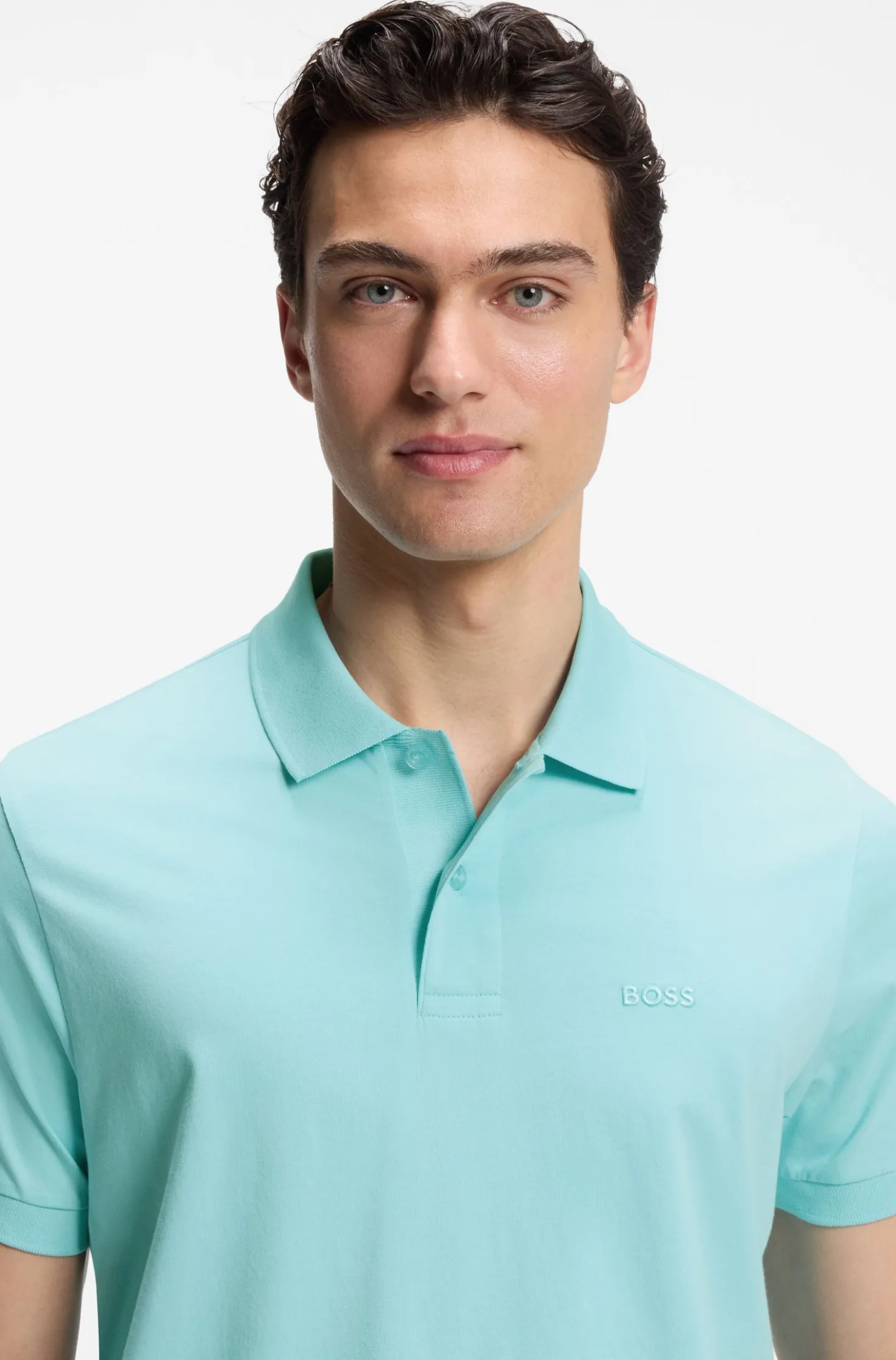 Regular-fit polo with embroidered logo