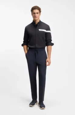 Regular-fit shirt in cotton jersey