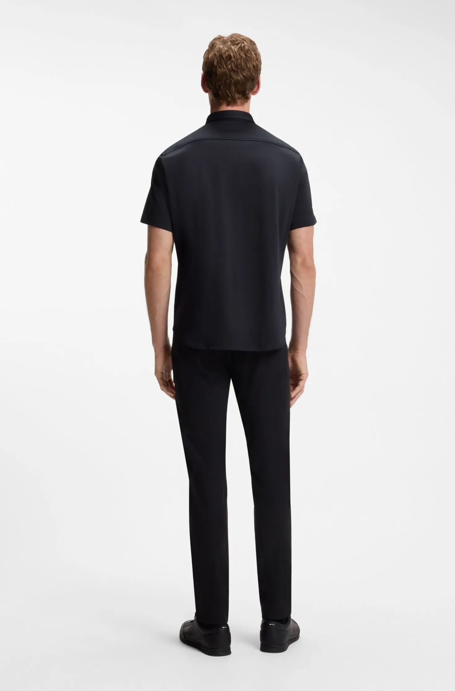 Regular-fit shirt in cotton jersey