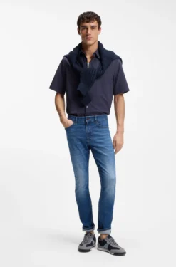Regular-fit shirt in cotton poplin
