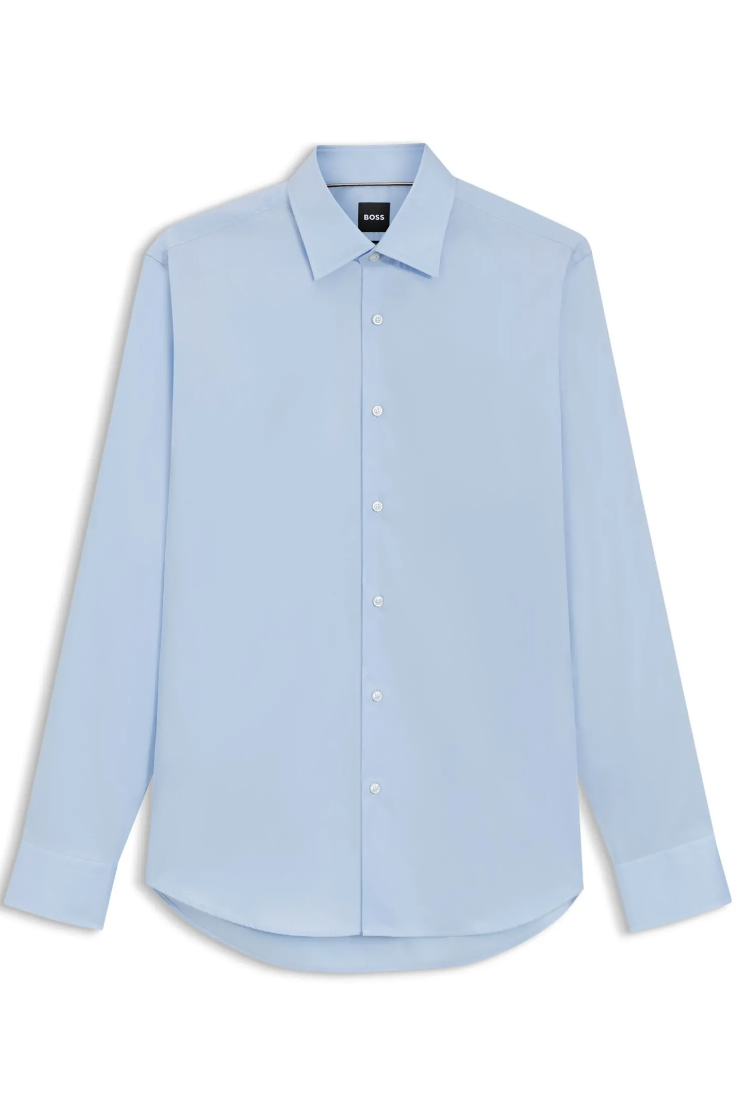 Regular-fit shirt in easy-iron cotton poplin