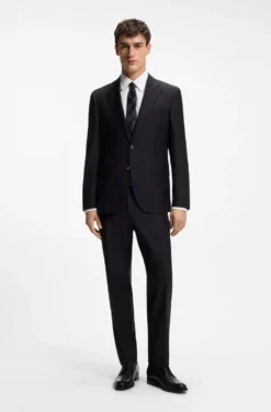 Regular-fit shirt in Italian-made cotton poplin