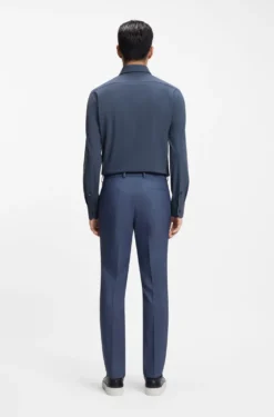 Regular-fit shirt in performance-stretch jersey