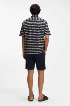 Regular-fit shirt in printed cotton poplin