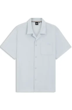 Regular-fit shirt in seersucker fabric
