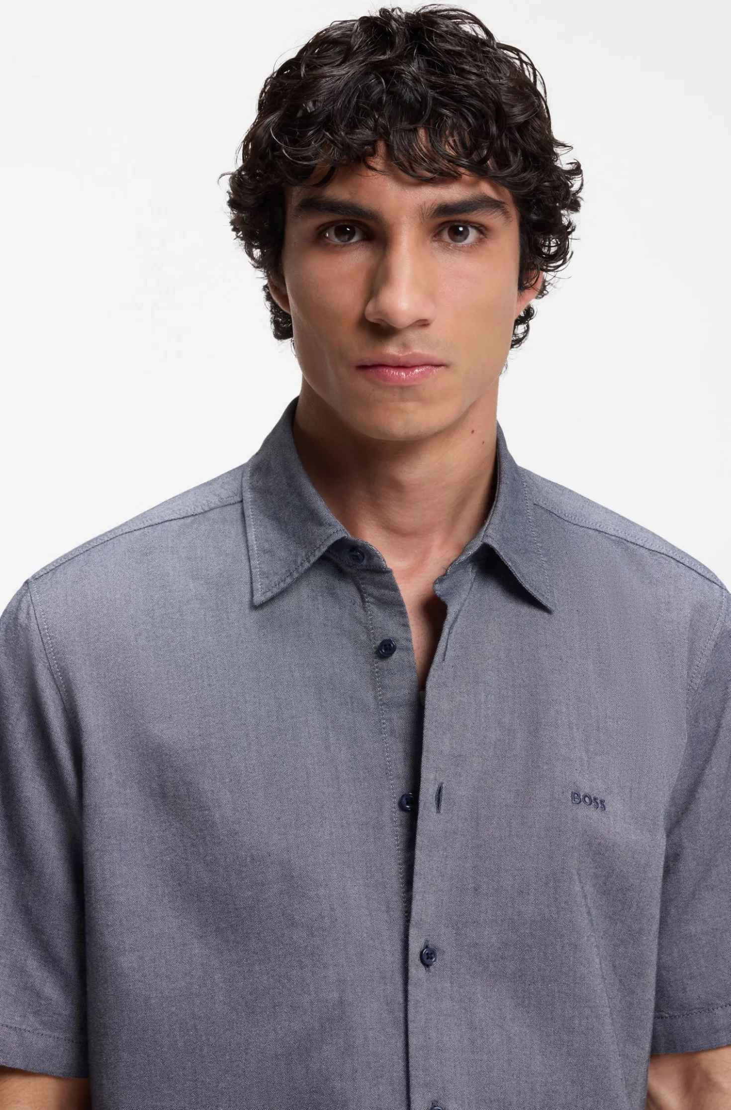Regular-fit shirt in soft-washed Oxford cotton