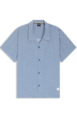 Regular-fit shirt with all-over print