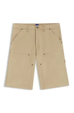 Regular-fit shorts in stretch-cotton canvas