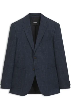 Regular-fit suit jacket in a patterned wool blend