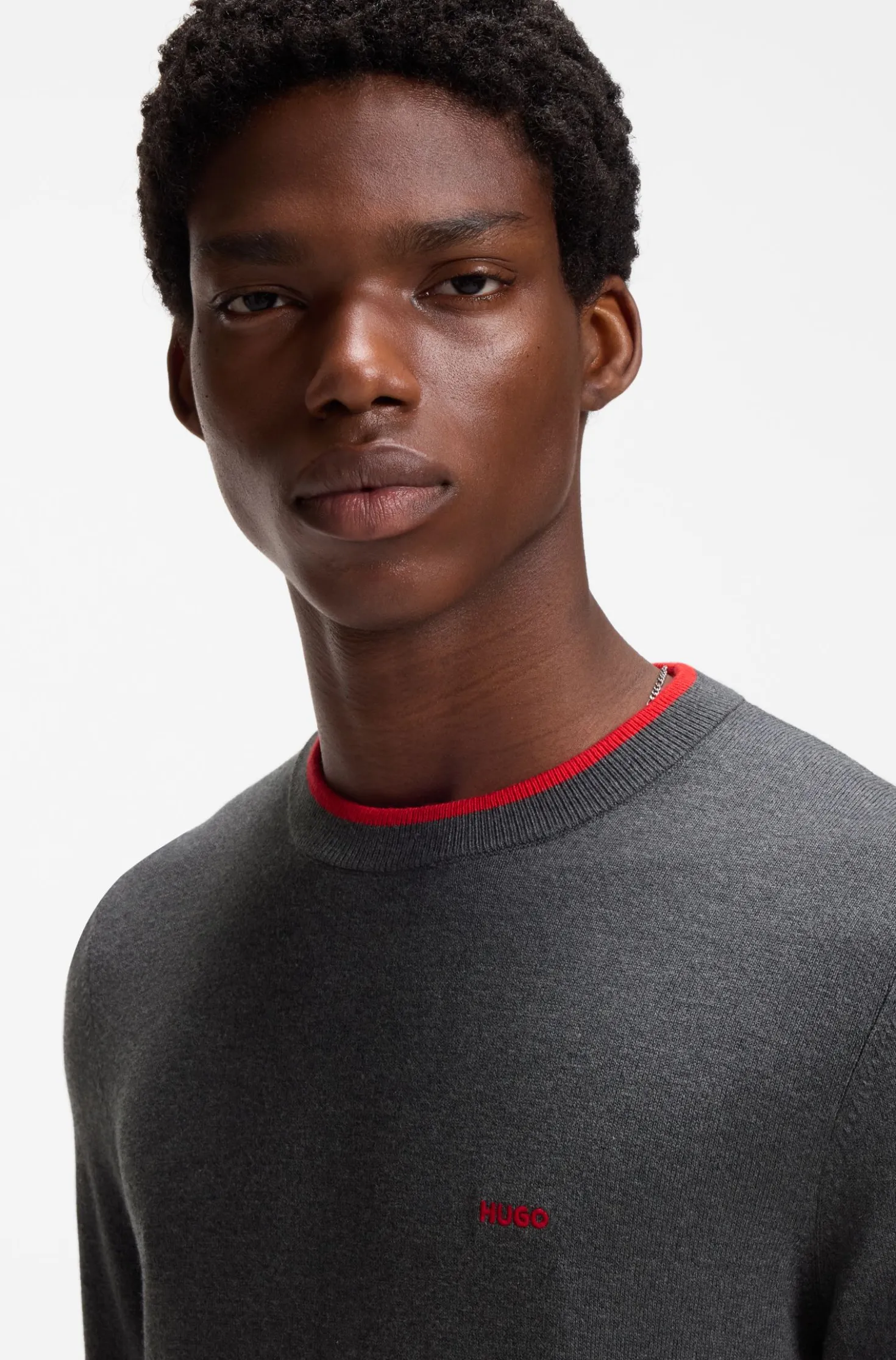 Regular-fit sweater in a cotton blend