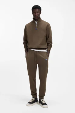 Regular-fit tracksuit bottoms in French-terry cotton