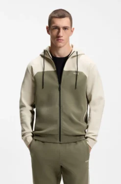 Regular-fit tracksuit in stretch cotton