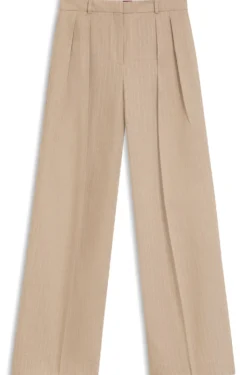 Regular-fit trousers in a sparkling pinstripe cotton blend