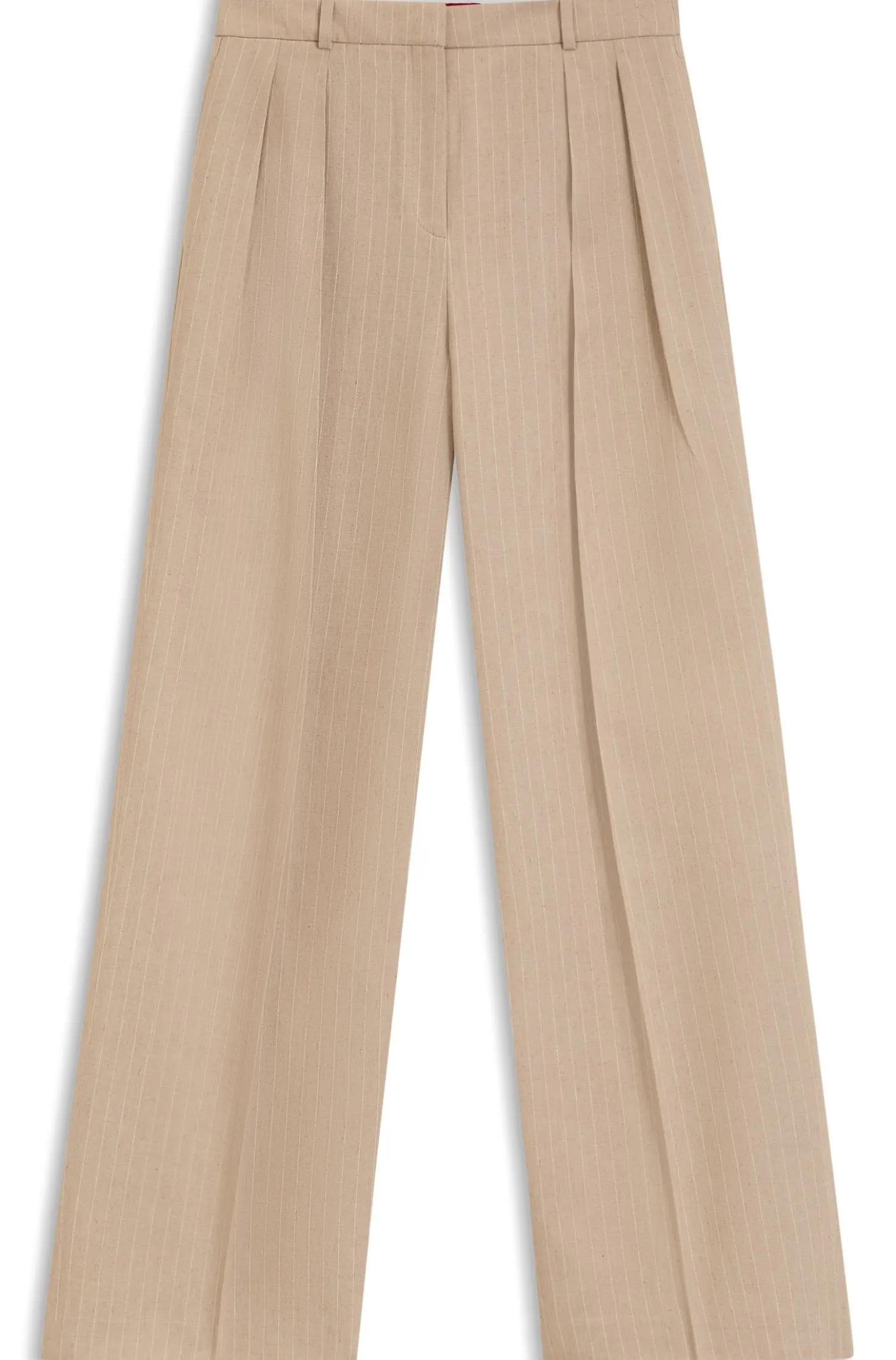 Regular-fit trousers in a sparkling pinstripe cotton blend