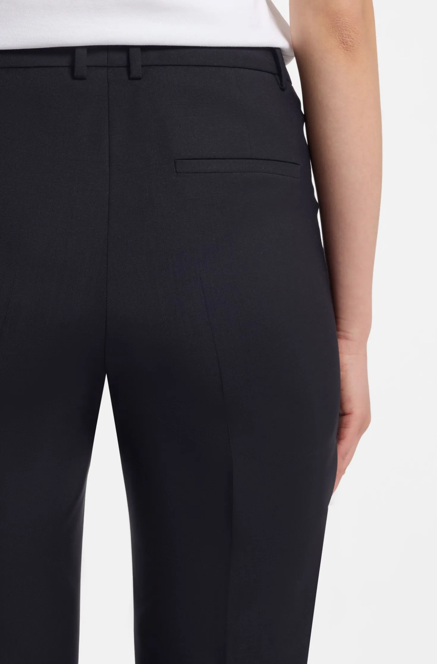 Regular-fit trousers in Italian-made virgin wool