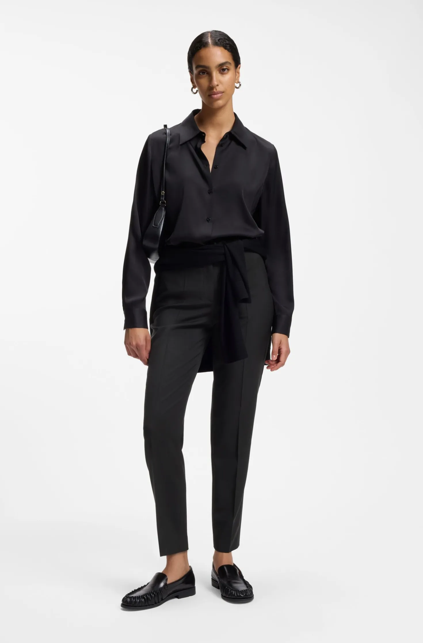 Regular-fit trousers in Italian-made virgin wool
