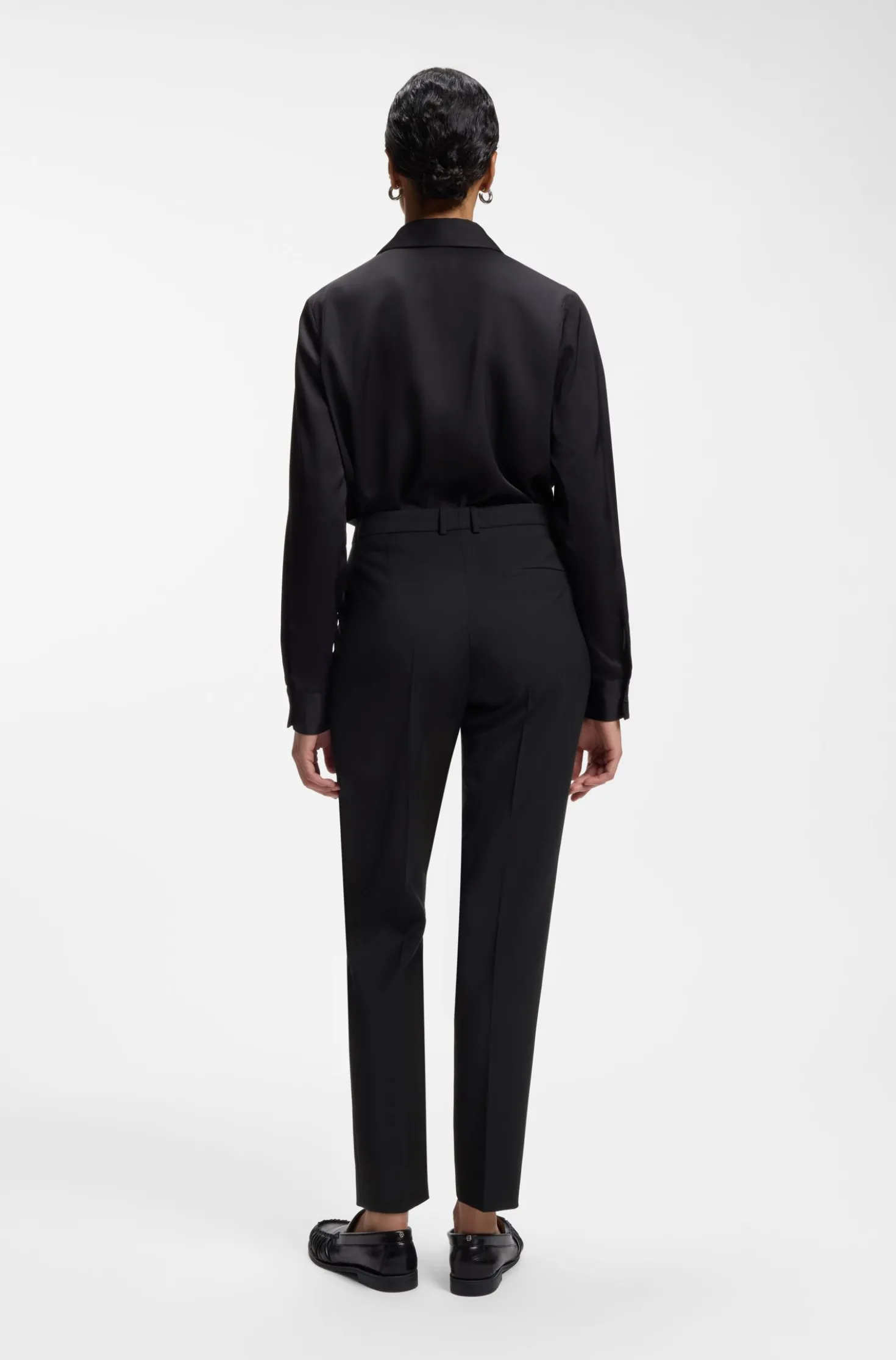 Regular-fit trousers in Italian-made virgin wool
