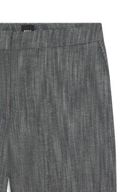 Regular-fit trousers in melange denim