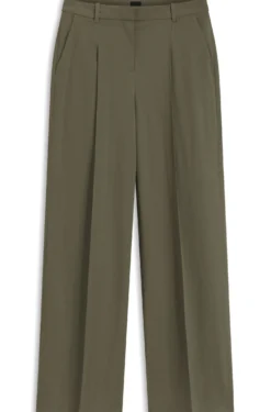 Regular-fit trousers in pinstripe stretch crepe