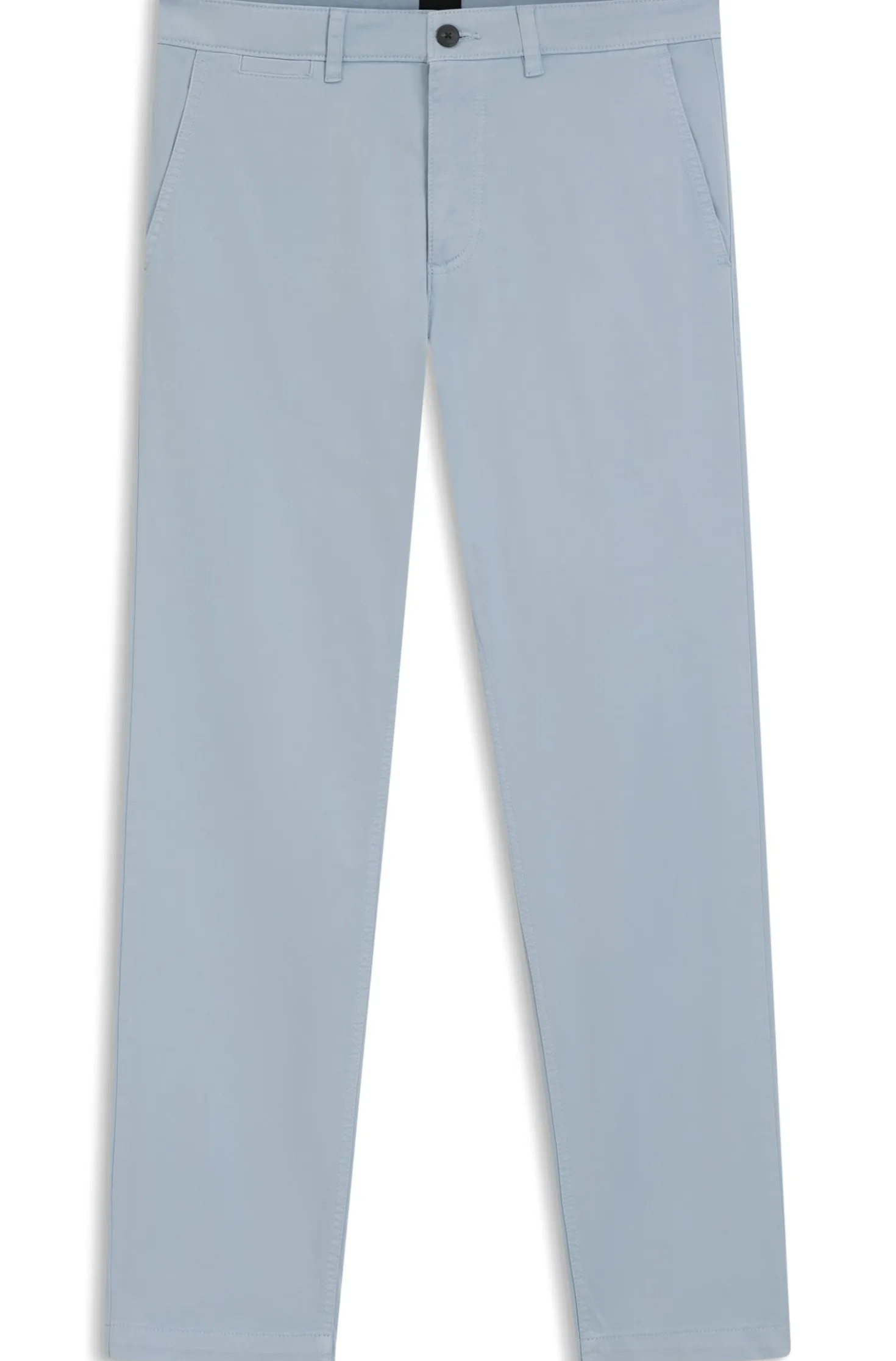 Regular-fit trousers in stretch-cotton satin