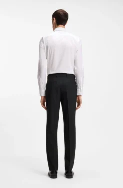 Regular-fit trousers in stretch wool